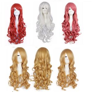Taille: réglable Sélectionnez la couleur et le style Fashion Lolita Full Curly Wigs Long Wavy Hair Cosplay Costume Anime Party Wig