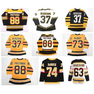 SJ Patrice Bergeron Hockey Jersey 2023 Winter Classic Boston Revers Retro Bruins David Pastrnak Brad Marchand Jake Debrusk Charlie McAvoy Hall