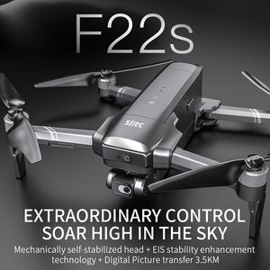 SJRC F22S PRO GPS Drone 4K profesional 2 ejes cardán EIS cámara con láser para evitar obstáculos 3,5 KM RC plegable Quadcopter Drone