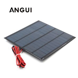 Pinchos de Panel Solar de 6v, 9v, 18v con cable de 100/200cm, Mini Sistema Solar Diy para batería, cargador de teléfono móvil, 2w, 3w, 4,5 w, 6w, 10w, juguete Solar