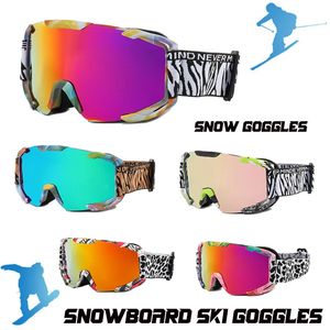 Lunettes de ski Lunettes de ski pour adultes lunettes de snowboard de neige hiver en plein air coupe-vent anti-buée lunettes de sport motocross cyclisme lunettes de sécurité 231212