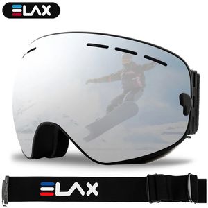 Lunettes de Ski ELAX marque Double couches Anti-buée lunettes de Ski neige Snowboard lunettes motoneige lunettes de Sport en plein air Googles 231024
