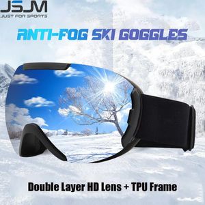 Gafas de esquí JSJM Aldult Gafas de esquí antivaho de doble capa Gafas de snowboard para nieve Gafas para motos de nieve Deportes al aire libre Gafas de esquí para motocicletas 231205