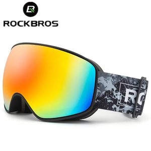 Lunettes de ski ROCKBROS lunettes de Ski adulte enfant Ski snowboard lunettes lunettes Anti-buée Ski coupe-vent réglable lunettes de neige 231023