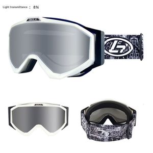 Lunettes de Ski Snap-on Double couche lentille PC Ski Anti-buée UV400 Snowboard lunettes hommes femmes lunettes de Ski 230907