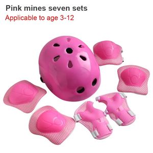 Casques de ski 7 pièces enfant équipement de protection ensemble genou poignet garde coudières vélo planche à roulettes patinage sur glace rouleau genou protecteur garde Sport sécurité 231007