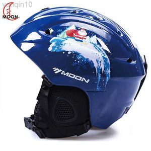 Ski Helmets Moon CE Certification PC+EPS Adult Ski Helmet Men Women Skating Skateboard Helmet Snow Sports Snowboard Helmets with Goggles HKD230808