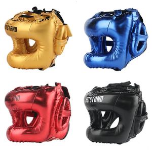 Casques de ski Professionnel adulte hommes femmes Kick Boxing Sanda MMA casque Protection complète pour protéger le nez libre faisceau de Combat équipement de tête intégral 231216