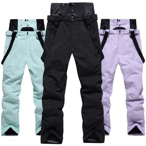 Pantalons de ski hommes et femmes plus taille chaude ski extérieur snowboard sports porte étanche blancs blancs blanc xxxl 231221