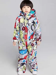 Vestes de ski combinaison de ski pour enfants marques imperméable hiver enfants combinaison snowboard garçons filles neige