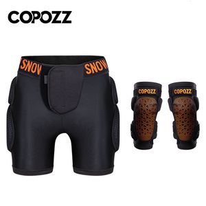 Pantalones cortos acolchados de esquí COPOZZ niños protección cadera Snowboard protección resistencia a caídas patín trasero pantalones protector 221122