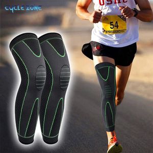 Skiing Padded Shorts Sport Compression Knee Pad Support Lengthen Stripe Fitness Sleeve Protector Elastic Bicycle Kneepad Brace for Basketball Running 231114
