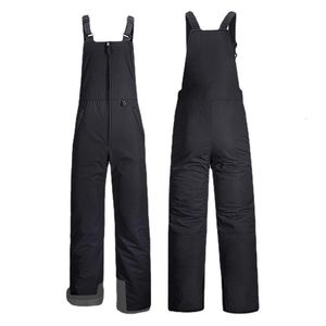 Pantalon de Ski salopette de Ski isolée Ripstop chaud Snowboard bavoirs de neige confortables pour hommes et femmes noir 230918