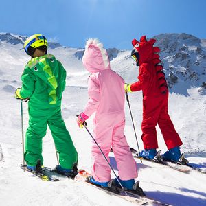 Combinaisons de ski Combinaison de ski pour enfants pour garçons filles hiver épais salopette chaude enfants sport combinaisons de neige dessin animé combinaisons imperméables 230920