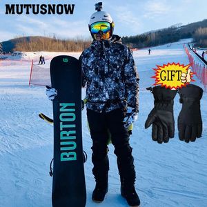 Combinaisons de ski Combinaison de Ski pour hommes en plein air chaud imperméable coupe-vent respirant mâle hiver Snowboard veste et pantalon combinaison de neige ensemble marques 231107
