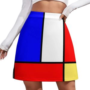 Mini jupe Style Mondrian des années 60, tenues d'été pour femmes, robe pour femmes, vêtements de style coréen, 2023