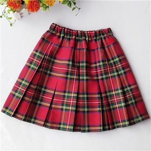 Skirts Children Clothes Kids Spring Summer Fashion Plaid Skirt Teenage Girls Pleated Costume 5 6 7 8 9 10 11 12 13 14 15 16y 230828