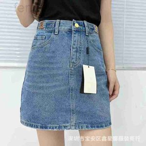 Skirts Designer San Biao Nanyou Denim de haute qualit￩ Short Half Temperament Simple Summer Popular Women's Dress D7EH