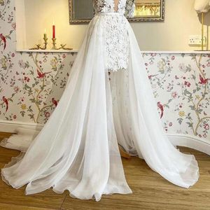 Jupes élégantes Tulle détachable Train pour robe de mariée sur mesure mariée surjupe femmes formelle bal longue Maxi mode