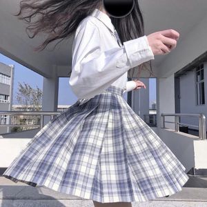 Faldas Harajuku japonesas para mujer Kawaii plisado a cuadros JK falda Lolita cintura alta Mini mujer Y2K Sexy Cosplay Anime marinero SuitSkirts