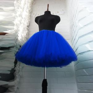 Jupes Puffy Jupe Filles Royal Blue Jupe Femme Genou Longueur Fête Femelle Porter Tulle Court Tutu