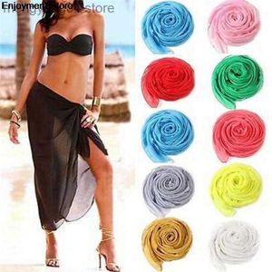 Jupes Sexy Beach Cover Up Sarong Summer Bikini Cover-up Wrap Pareo Beach Dress Skirts serviette T230506