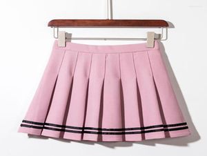 Skirts Spring Summer 2022 Women Mini Golf Falda de talla grande Tamaño alto A Línea Pink Pink Short Lolita Skater5179503