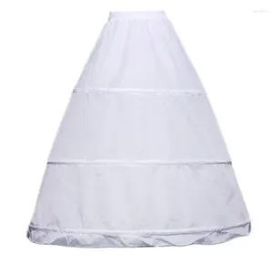 Jupes femmes 3 cerceaux a-ligne jupon réglable cordon taille mariage robe de mariée Crinoline monocouche robe de bal sous-jupe Slip