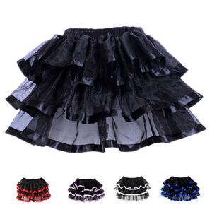 Jupes femmes multicouches Sexy rayé Mini jupe plissée Showgirl fête maille Tulle danse Tutu jupes Match Corset jupe