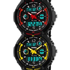 SKMEI Marca 0931 Reloj deportivo Hombres Cuarzo digital Relojes de pulsera multifunción Al aire libre Resistente a los golpes Militar LED Relojes casuales X0524