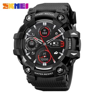 SKMEI mode Bluetooth appel montre intelligente hommes Sport Fitness Tracker Smartwatch fréquence cardiaque IP68 étanche calories pour Android iOS