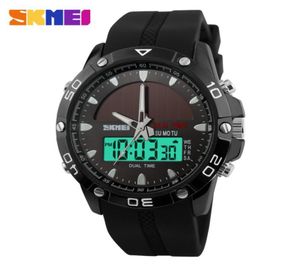 Skmei Solar Power Sport Watch Men Dual Pantall Watch Digital Watch de 50m Relogios de cronógrafo resistente al agua Relogio Masculino 1064 X04709615