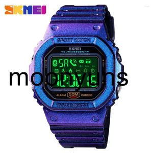 Skmei Watch Wrist-Wrists Skmei 1629 Sport Digital Men Regarder le podomètre militaire Calorie Tracker Mens Bluetooth Phone Rappel Reloj masculino haute qualité
