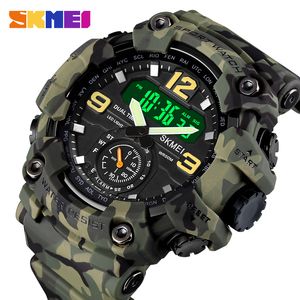 SKMEI étanche lumineux sport chronographe montre hommes armée Camouflage Forces spéciales mouvement japonais montre électronique 1637