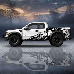 Skull Pattern Truck Graphics Mountain Trim Cover Decals Pickup Porte Porte côté bande autocollants pour pièces automobiles