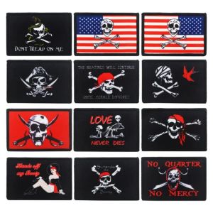 Skull imprimé broderie Patch Emblem Love Badge Sex Emt Medic Snake Pirate drôle US Flag militaire Patches tactiques