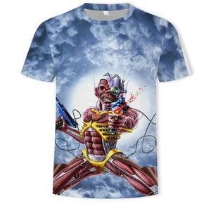 Cráneo T Moda Impresión 3D Camiseta Hombres y mujeres Heavy Metal Reaper Manga corta Harajuku Estilo Street Factory Personalizado Patte 220619