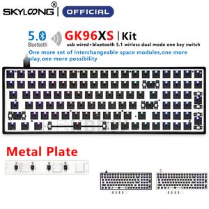 SKYLOONG GK96 GK96X GK96XS GK96LX GK96LXS DIY personalizado para Kit de teclado mecánico RGB Hot-Swap Split Spacebar Kailh Box Switch