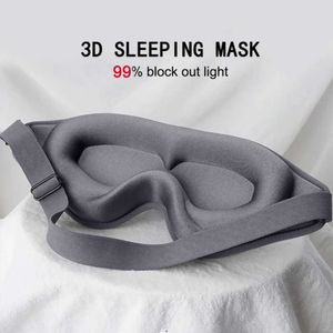 Masques de sommeil 3D masque bandeau aide au sommeil yeux doux mousse à mémoire de forme visage fard à paupières 99% blocage lumière Slaapmasker couverture Patch 231116