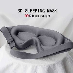 Masques de sommeil Masque de sommeil 3D bandeau pour les yeux aide au sommeil masque pour les yeux en mousse à mémoire de forme souple masque pour les yeux 99% blocage de la lumière Slaapmasker Patch de couverture pour les yeux