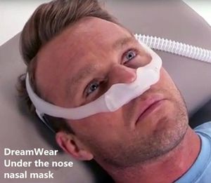 Máscaras para dormir, almohadas nasales DreamWear con arnés y cuatro cojinesS SW M MW para apnea de ronquidos 230920