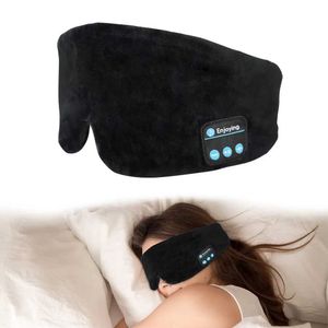 Máscaras para dormir Máscara para dormir con auriculares Bluetooth Ojo de algodón de viaje para mujeres Hombres Auriculares Auriculares de enfriamiento inalámbrico 231116
