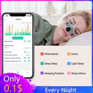 Actualización de máscaras para dormirMonitor de apnea respiratoria del sueño Dispositivo de ronquidos Bluetooth Monitoreo de la respiración Mejorar la calidad 231102