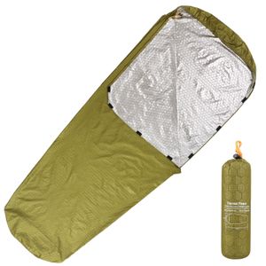 Sacs de couchage sac d'urgence léger étanche couverture thermique équipement de survie pour aventure en plein air Camping randonnée 221203