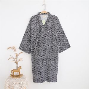 Vêtements de nuit pour hommes coton robe robe de style mince lâche Bathrobe japonais kimono somnifères robes cagoulées vneck pyjama baignier robe
