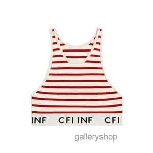 Sans manches Celins Vest Designers Womens t Shirts Fashion Sexy Ladies Beach Tanks Color Matching Stripes Show Thin Inside and Outside Wear Knit Tops Zv4h