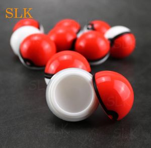 Slick Oil siliconen containers siliconen pot dab wax containers herbruikbare 6 ml mini rode zwarte bal opbergdoos5325732