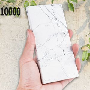 Modèle de marbre mince 10000 mAh batterie externe chargeur de batterie Portable batterie pauvre pour iPhone Xiaomi Huawei PowerBank rechargeable