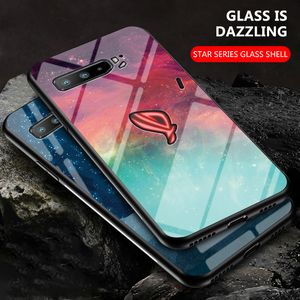 Étui en verre trempé mince ciel étoilé lisse pour ASUS ROG Phone 3 ZS661KL Rog Phone 5 2 ZS660KL Zenfone Max Pro M1 ZB601KL ZB633KL