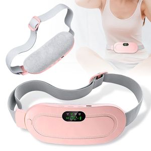 Slimming Belt Menstrual Heating Pad Smart Warm Belt Relief Waist Pain Cramps Vibrating Abdominal Massager Electric Waist Belt Device 231206